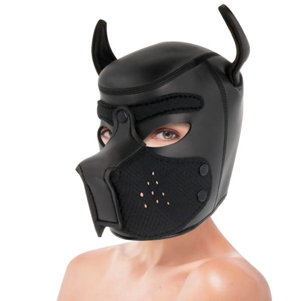 DARKNESS - NEOPRENE DOG MASK WITH REMOVABLE MUZZLE M 3